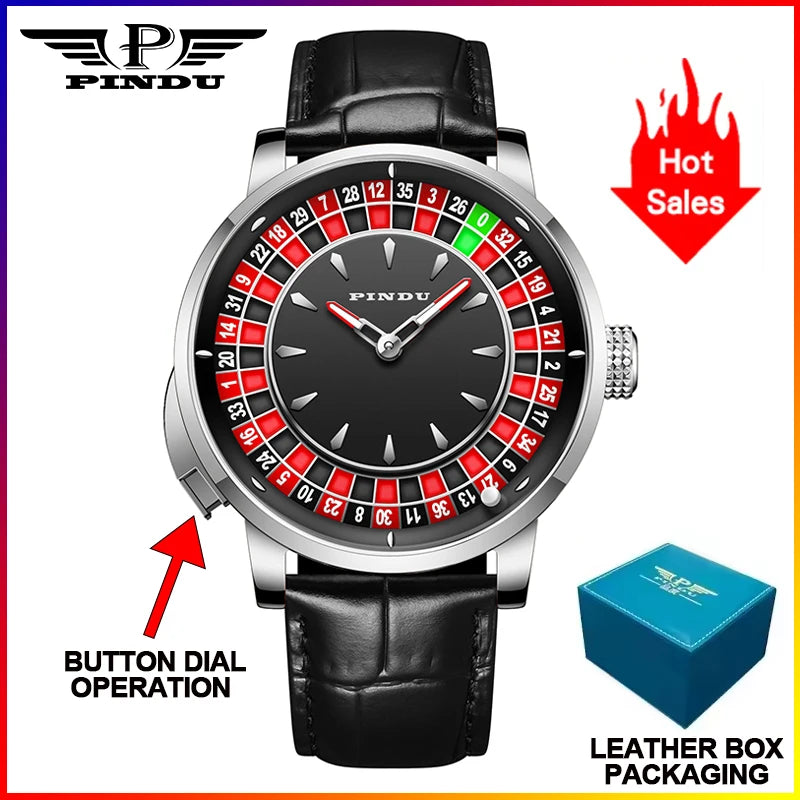 Men's Automatic Mechanical Watch - NH35 Movement Sapphire Crystal Leather