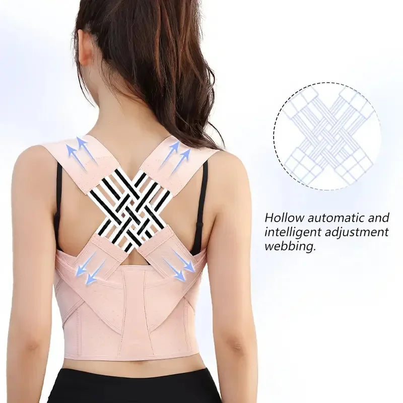 Posture Corrector for Women & Men Adjustable Back Shoulder Brace for Upper Spine