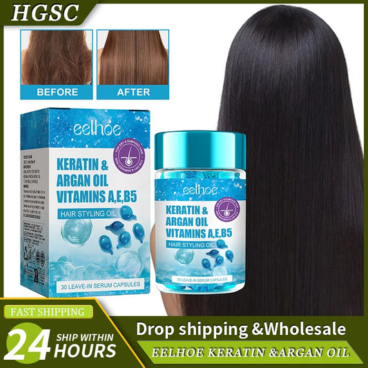 Magic Hair Vitamin Capsule Keratin Oil Deep Moisture & Frizz Control Hair Treatment