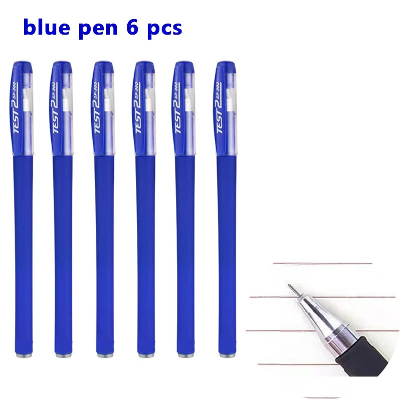 Glen Pens Set - Black Blue Red Refill Bullet Tip 0.5mm Smooth Writing Pens