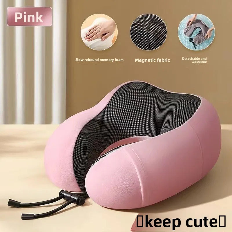 U Shaped Memory Foam Travel Neck Pillow - Soft & Comfortable for Travel