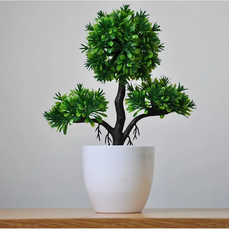 Artificial potted Bonsai Tree- Faux Green Plant for Hime, Garden & Patty Decor