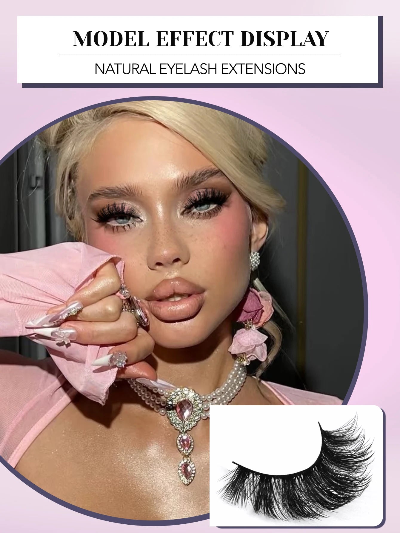 Velrinay 3D Mark Lashes soft Natural False Eyelashes Faux Mink Eyelash Extension