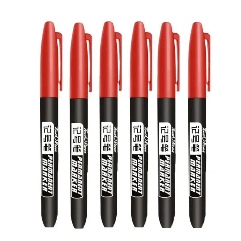 Permanent Maker Pen Set-Waterproof Drawing Markers in Black, Blue & Red