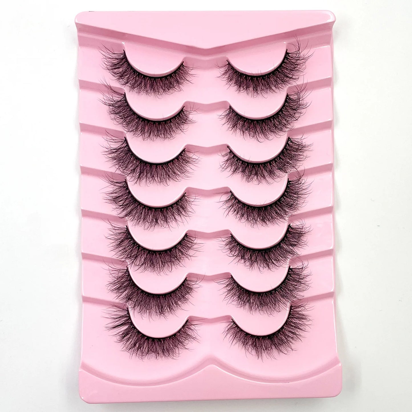 7 Pairs 3D Mink Full False Eyelashes Thick Dramatic Faux Lashes Wholesale Full Set