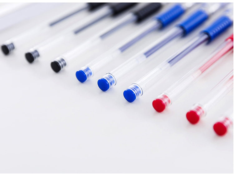 Glen Pens Set - Black Blue Red Refill Bullet Tip 0.5mm Smooth Writing Pens