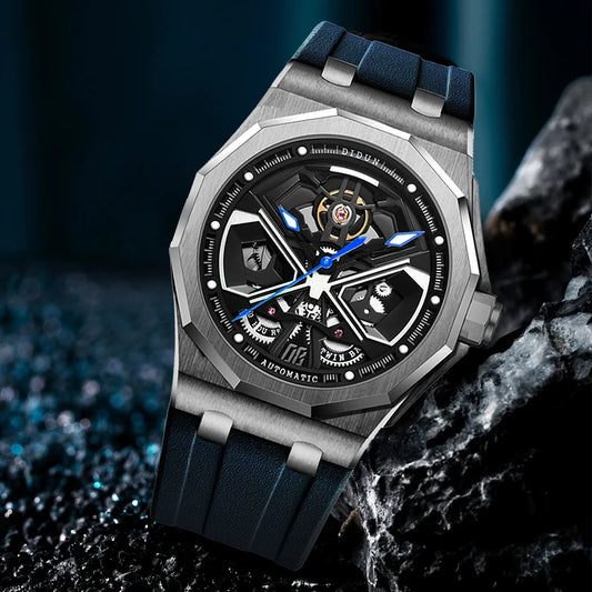 Men's Automatically Skeleton Watch-Miyota 8215 Movement 100M Waterproof