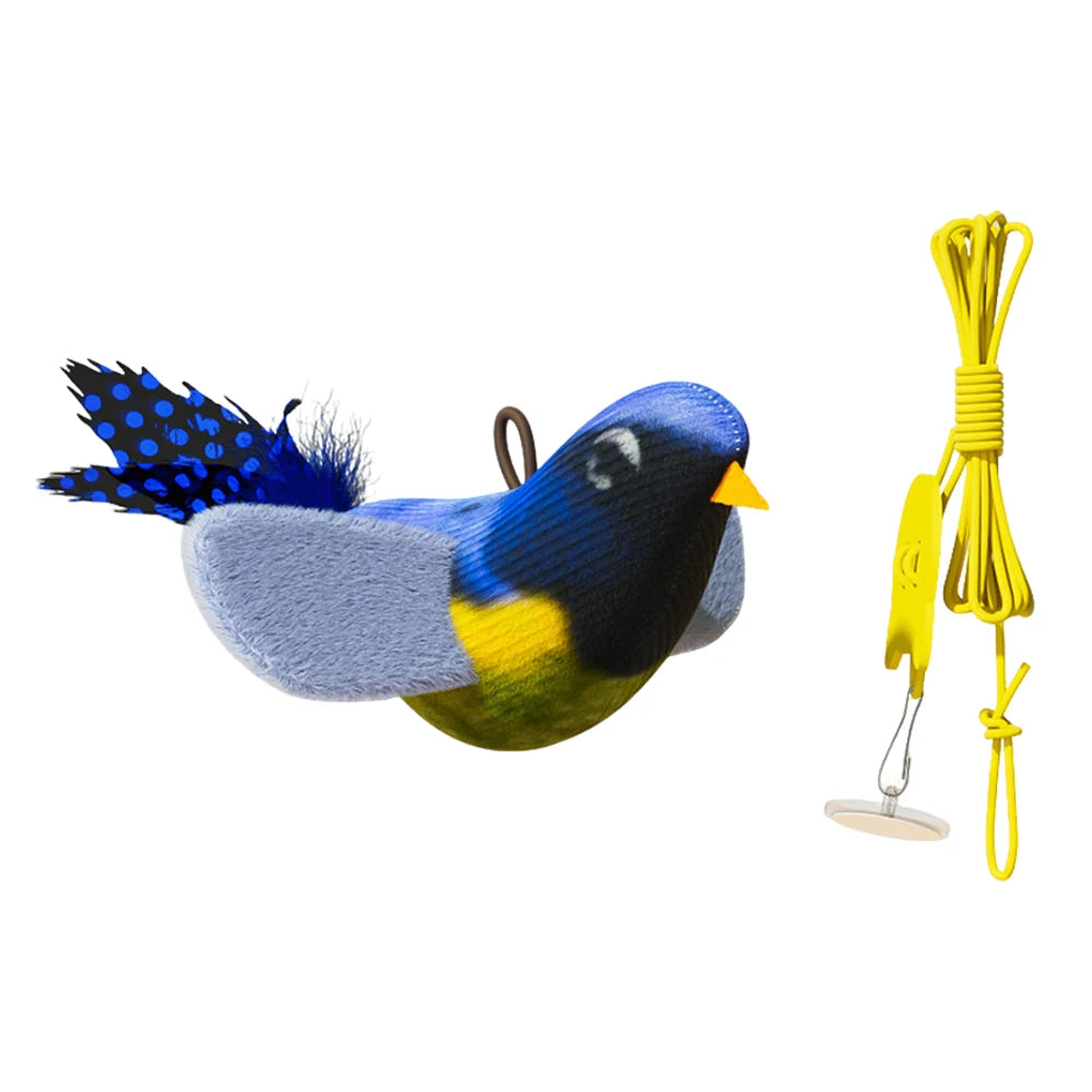 Indoor Iterative Bird Toy for cats & Dogs Self -Play Wall Hanging Catnip Teaser Toy