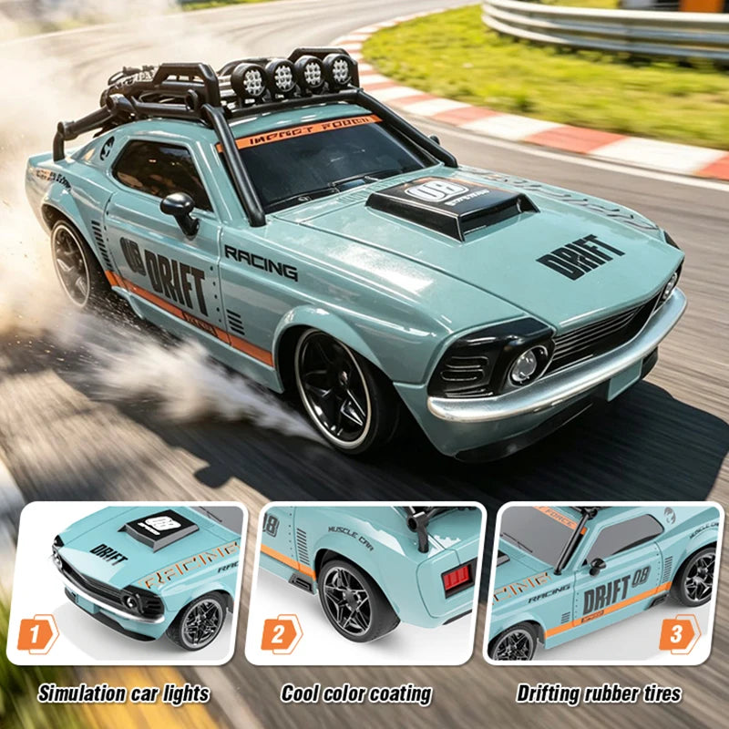 2026 RC Car 1/18 Scale Retro Remote Control Car with Light