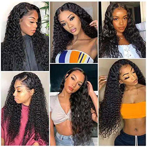 4x4 & 13x4 Transparent Lace Front Wig 100% Remy Human Hair Straight Body Wave Deep Wave Water Wave Kinky Curly