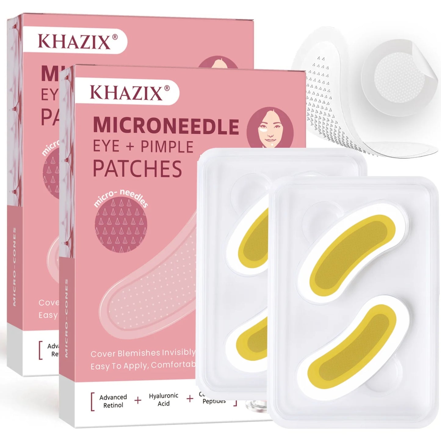 Retinol Microneedle Eye Patches with Hyaluronic Acid - Aging Under Eye Treatment