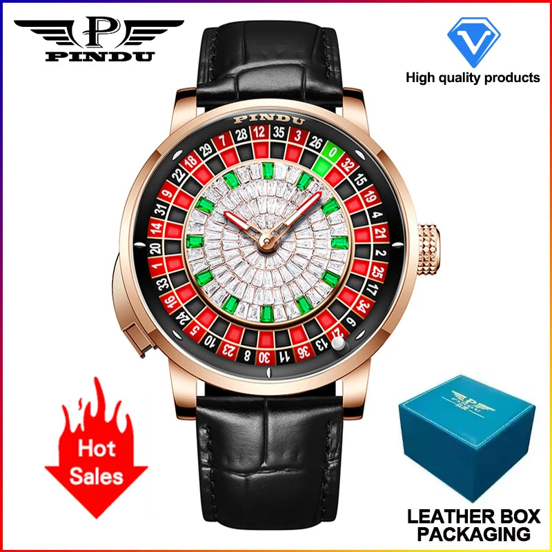 Men's Automatic Mechanical Watch - NH35 Movement Sapphire Crystal Leather