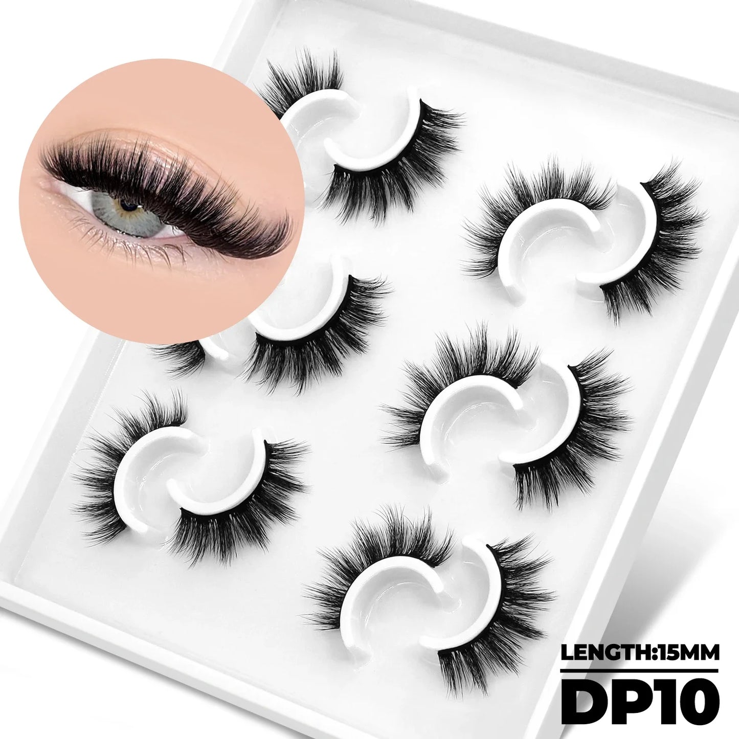 Velrinay 3D Mark Lashes soft Natural False Eyelashes Faux Mink Eyelash Extension