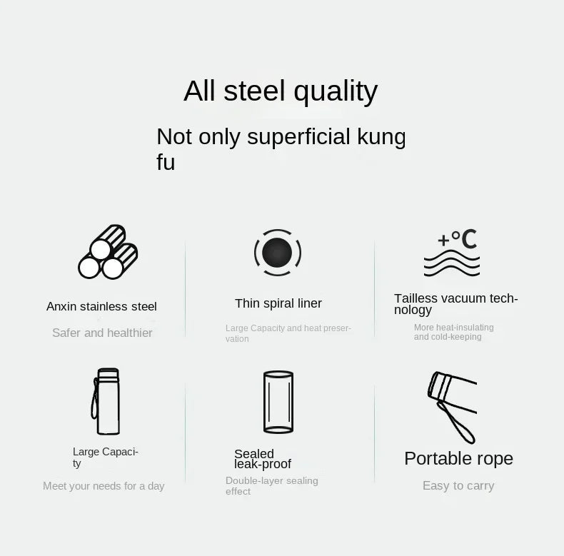800ML Double - Wall Stainless Steel Insulted Water Bottle