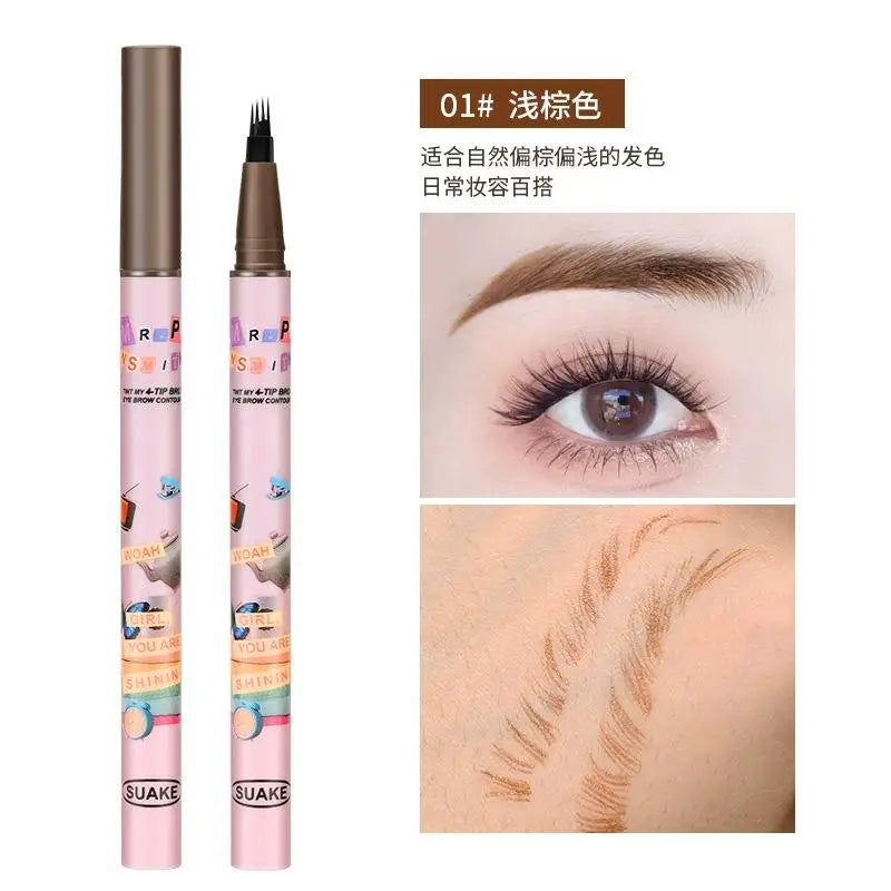 Waterproof Eyebrow Pencil - 4 Prong Tip Long Lasting
