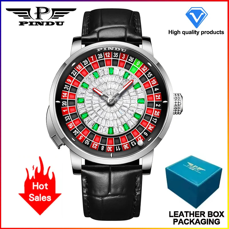 Men's Automatic Mechanical Watch - NH35 Movement Sapphire Crystal Leather