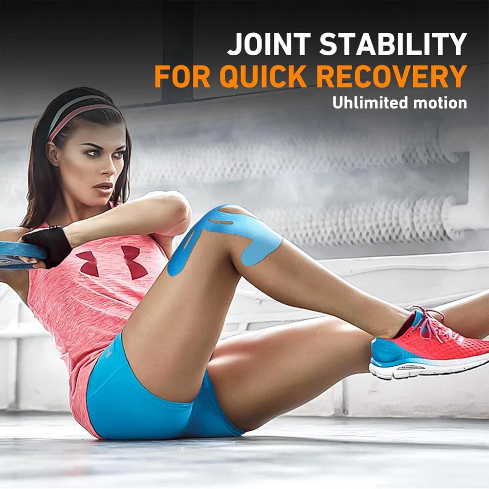 Professional Kinesiology Tape 10-Pack - Waterproof Athletic Tape for Muscle Stability & Active Support