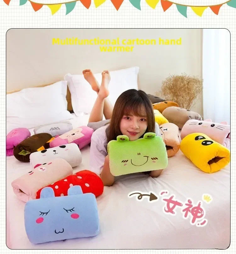 Kids Cartoon Plush Hand Pillow & Hand Warmer - Cute Winter Arm Pillow Children's Gift