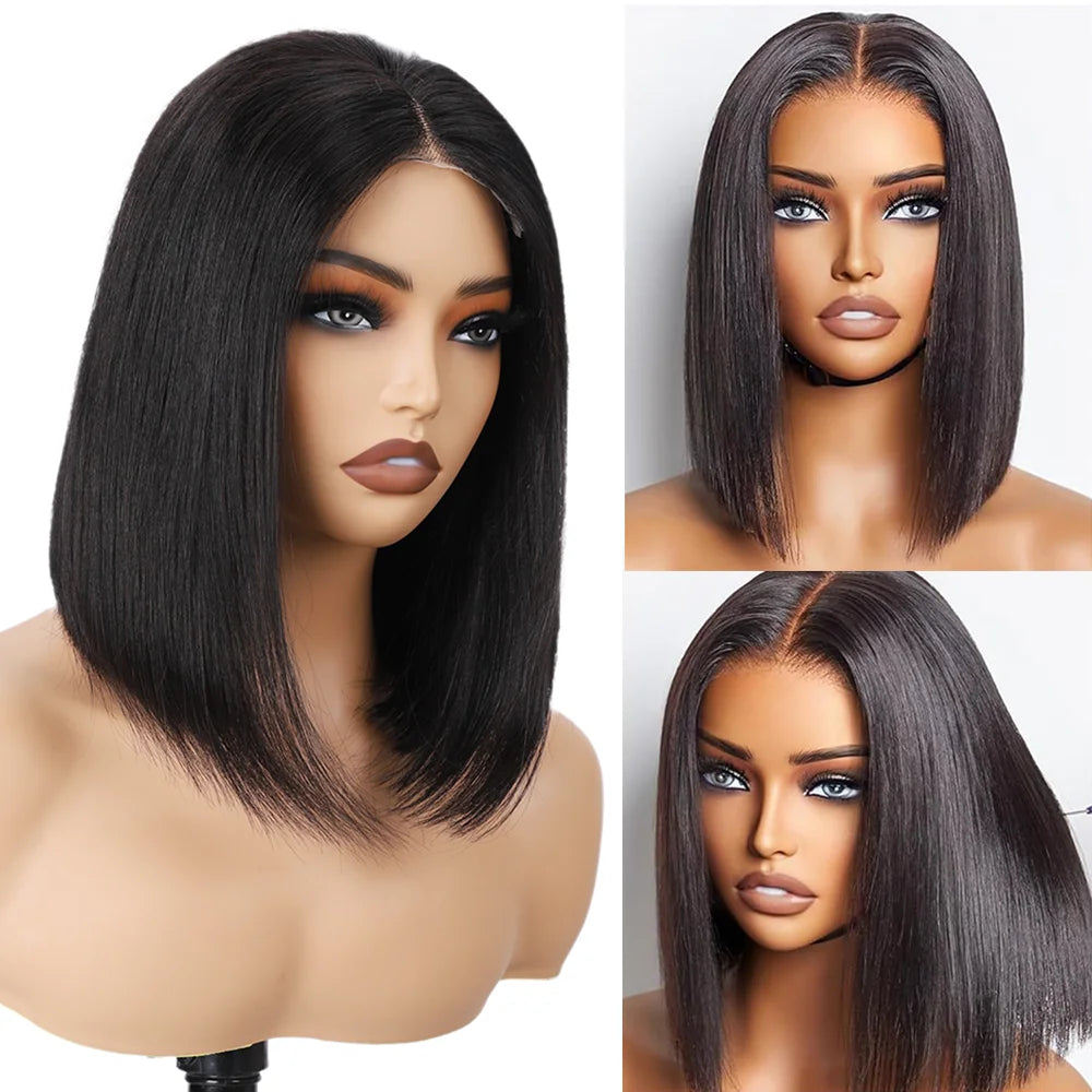 Premium Glueless Bob Wig - Wear and Go Human Hair