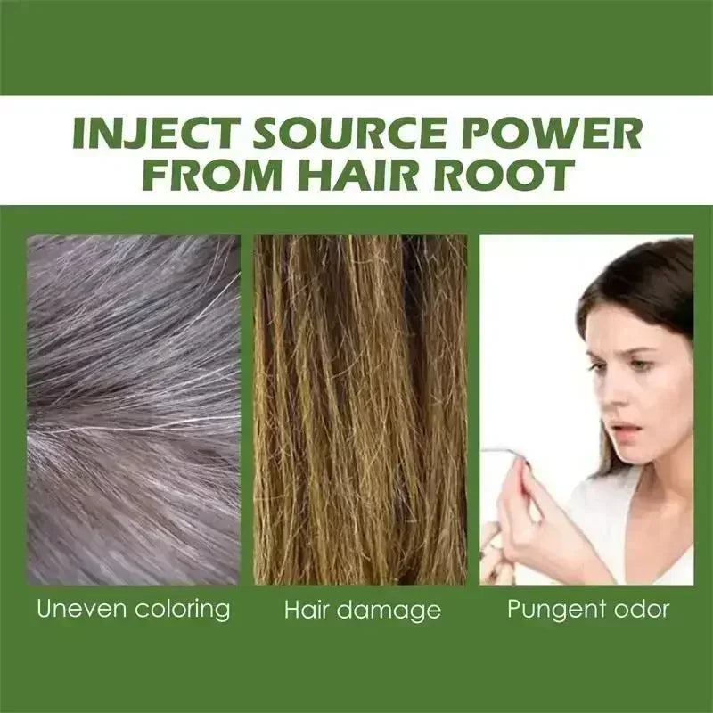 Natural Plant Hair Dye Shampoo - % Minute Gray Hair Color Treament