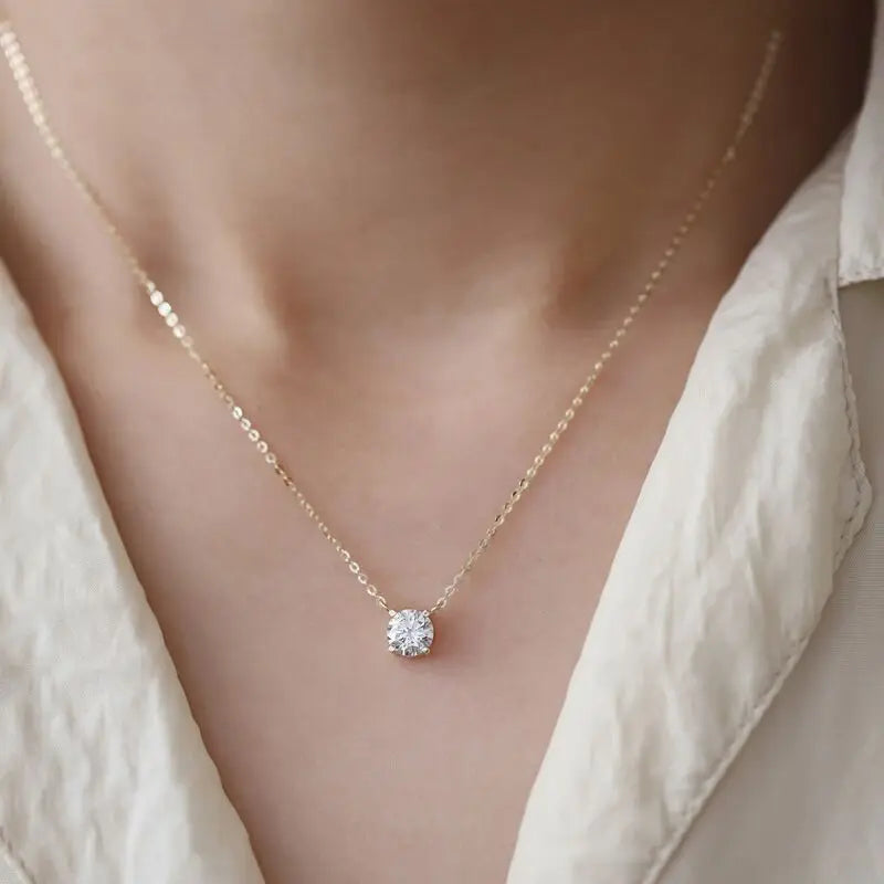925 Sterling Silver Necklace Heart Pendant Love Adjustable Choker Elegant for Women Girl Jewelry Gift Dropshipping Wholesale
