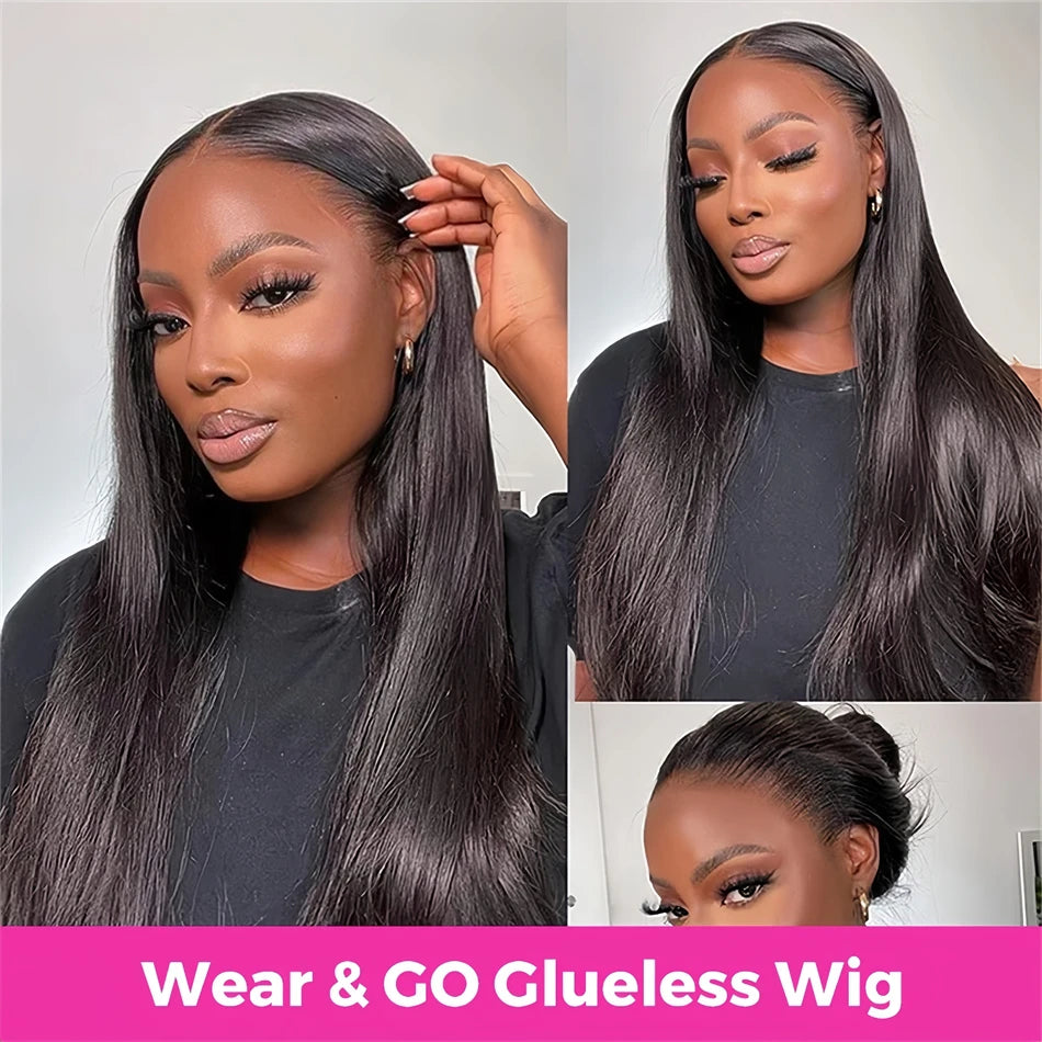 Premium Bone Straight Human Hair Wig - Glueless Lace Closure