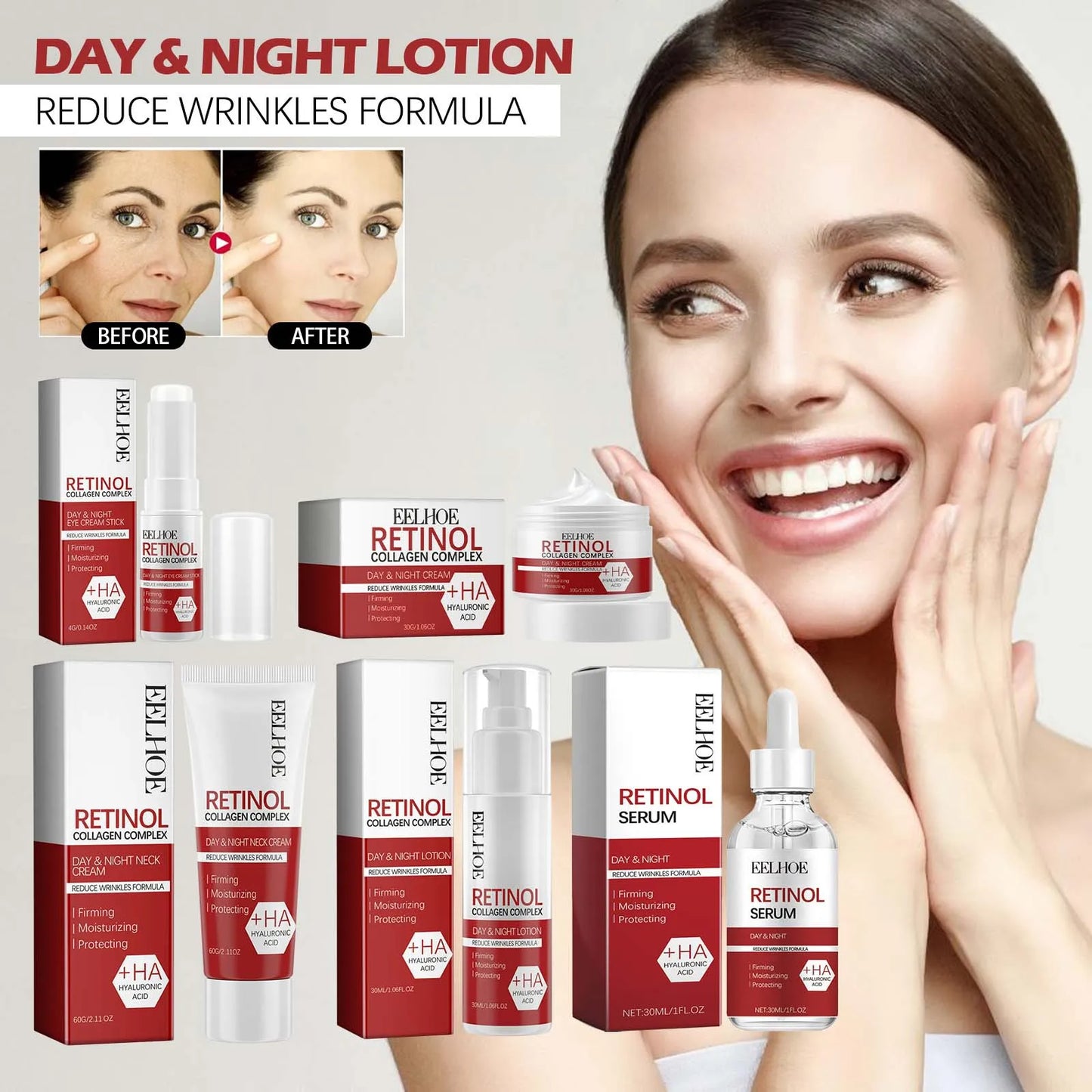 Retinol Skin Care Serum Set - Hydrating & Brightening